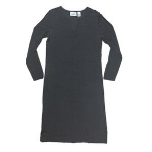 Chico's Travelers Black Midi Slinky Stretch Dress Size S